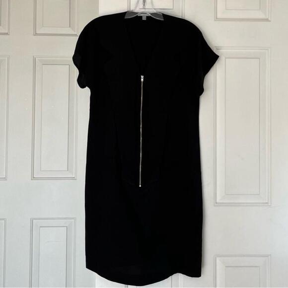 SOLD Juliette Hogan Zip Detail Silk Black Shift Dress NZ 10 / US 6 - Picture 6 of 14